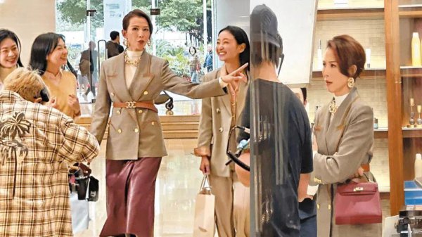 蔡少芬新剧变装曝光：浓装艳抹演绎霸气贵妇